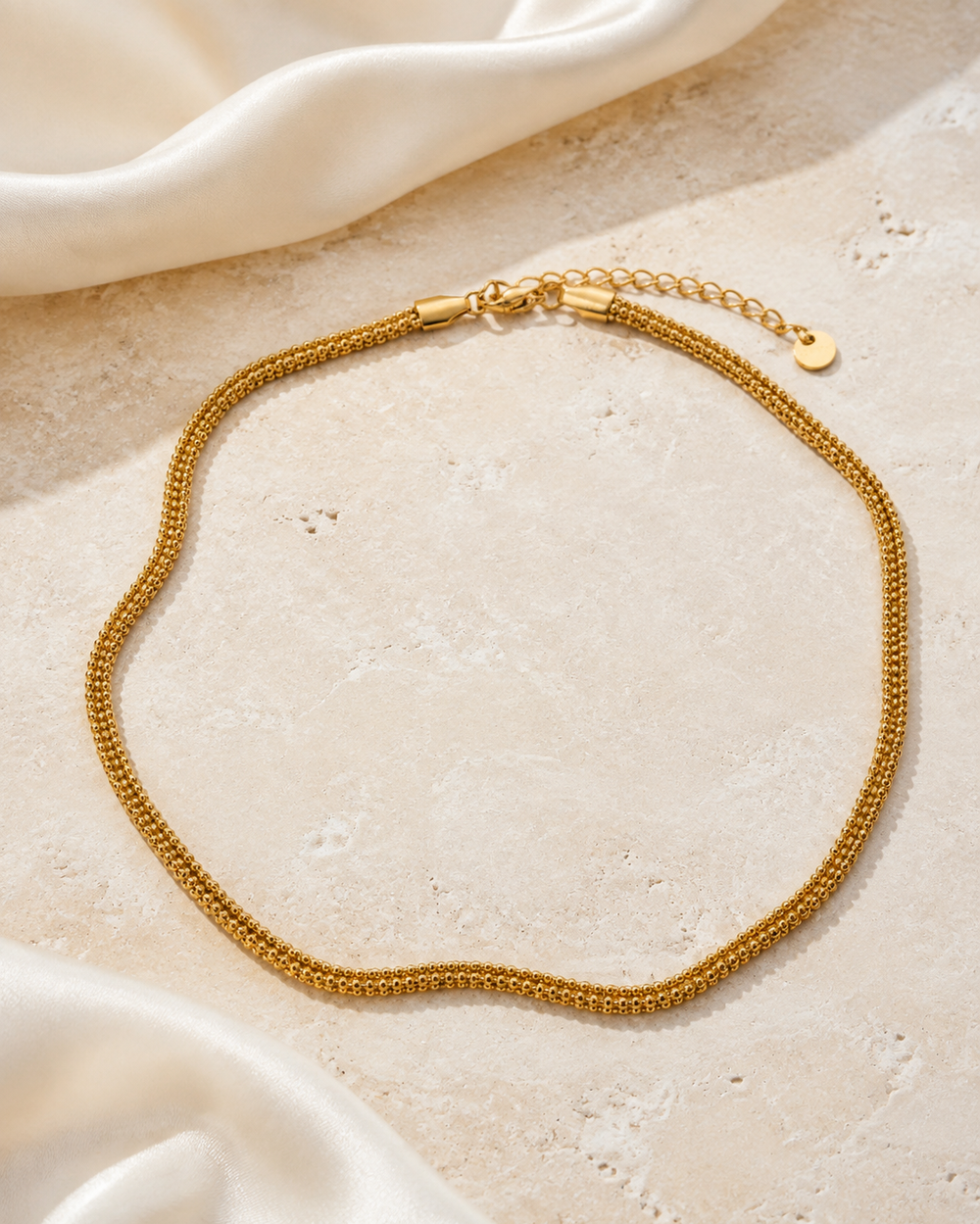 Modern Chain Necklace, Stainless Steel jewelry product view