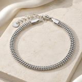 Modern Chain Bracelet, Stainless Steel close detail