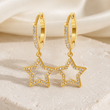 Star Charm Zircon Stud Earrings jewelry product view