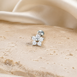 Heart & Crown Zircon Stud Earrings VI jewelry product view