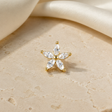 Heart & Crown Zircon Stud Earrings VII jewelry product view