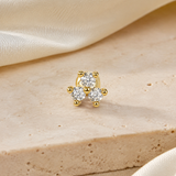 Heart & Crown Zircon Stud Earrings VIII jewelry product view