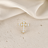 Heart & Crown Zircon Stud Earrings XII jewelry product view