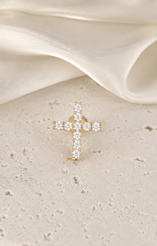 Heart & Crown Zircon Stud Earrings XII jewelry product view