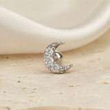 Heart & Crown Zircon Stud Earrings XVII jewelry product view