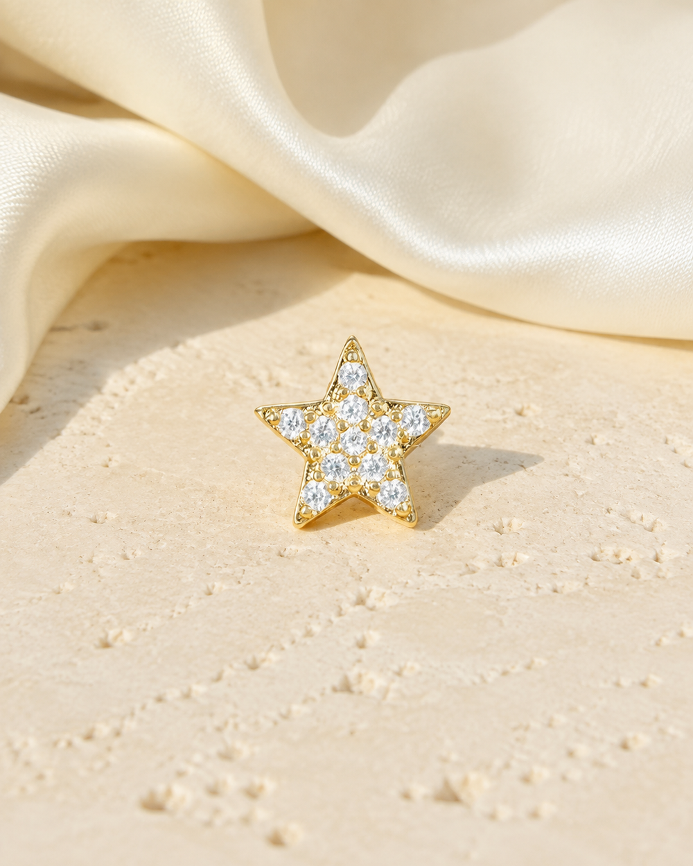 Heart & Crown Zircon Stud Earrings XIX jewelry product view