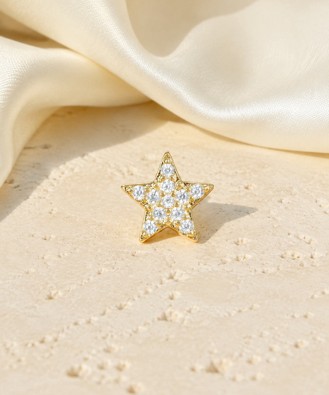 Heart & Crown Zircon Stud Earrings XIX jewelry product view