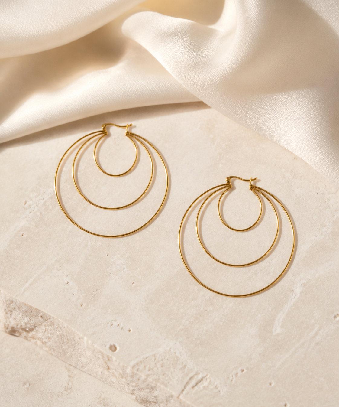 Aurea Spiral Earrings product view [finish:gold]